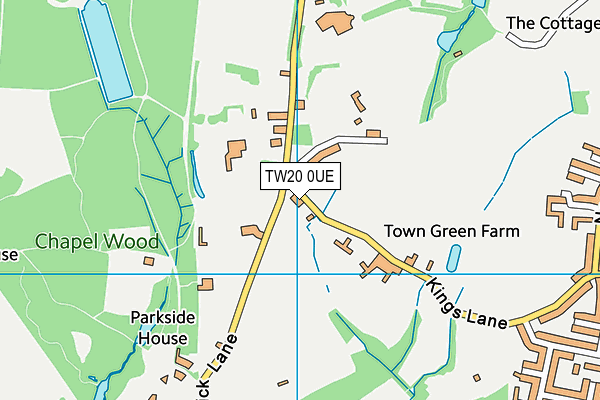TW20 0UE map - OS VectorMap District (Ordnance Survey)