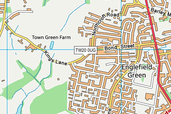 TW20 0UG map - OS VectorMap District (Ordnance Survey)