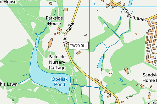 TW20 0UJ map - OS VectorMap District (Ordnance Survey)