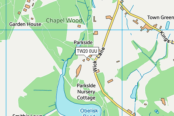 TW20 0UU map - OS VectorMap District (Ordnance Survey)