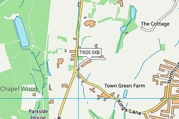 TW20 0XB map - OS VectorMap District (Ordnance Survey)
