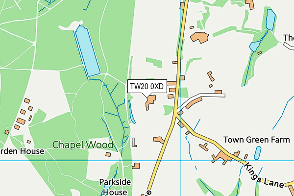 TW20 0XD map - OS VectorMap District (Ordnance Survey)