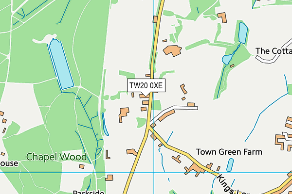 TW20 0XE map - OS VectorMap District (Ordnance Survey)