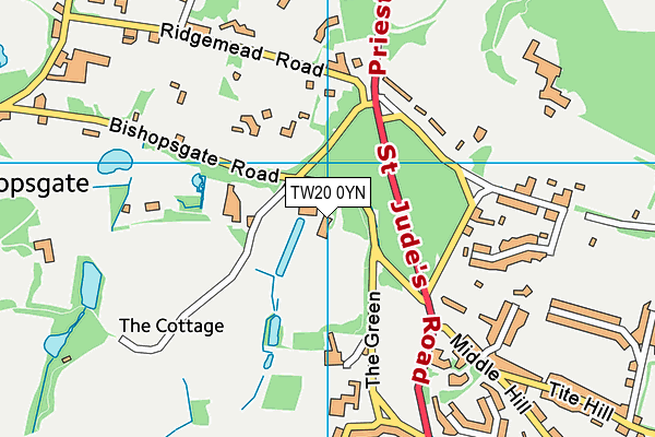 TW20 0YN map - OS VectorMap District (Ordnance Survey)