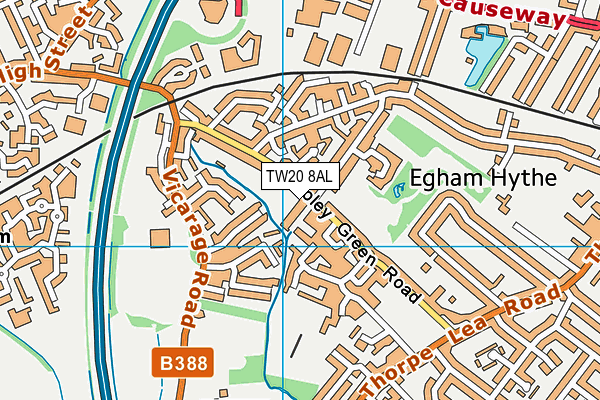 TW20 8AL map - OS VectorMap District (Ordnance Survey)