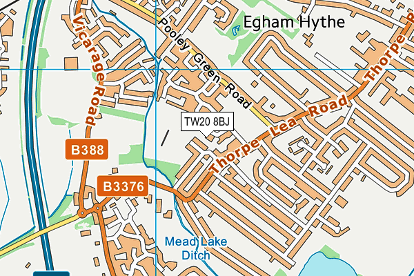 TW20 8BJ map - OS VectorMap District (Ordnance Survey)