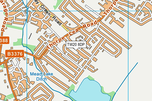 TW20 8DP map - OS VectorMap District (Ordnance Survey)