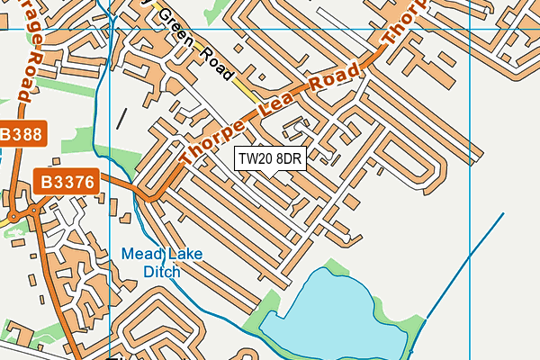 TW20 8DR map - OS VectorMap District (Ordnance Survey)