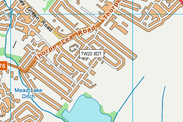 TW20 8DT map - OS VectorMap District (Ordnance Survey)
