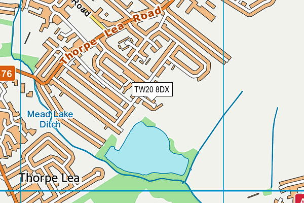 TW20 8DX map - OS VectorMap District (Ordnance Survey)