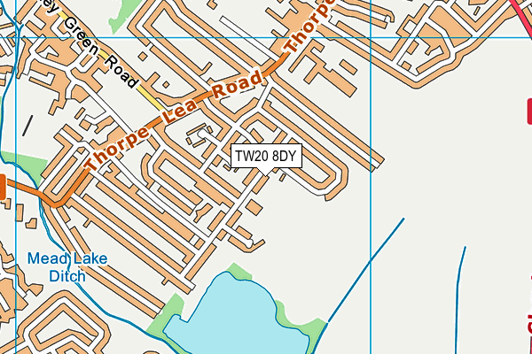 TW20 8DY map - OS VectorMap District (Ordnance Survey)