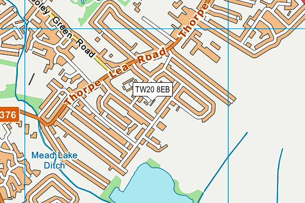 TW20 8EB map - OS VectorMap District (Ordnance Survey)