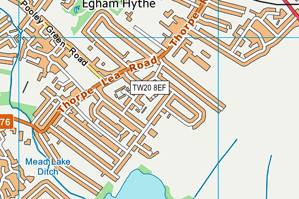 TW20 8EF map - OS VectorMap District (Ordnance Survey)