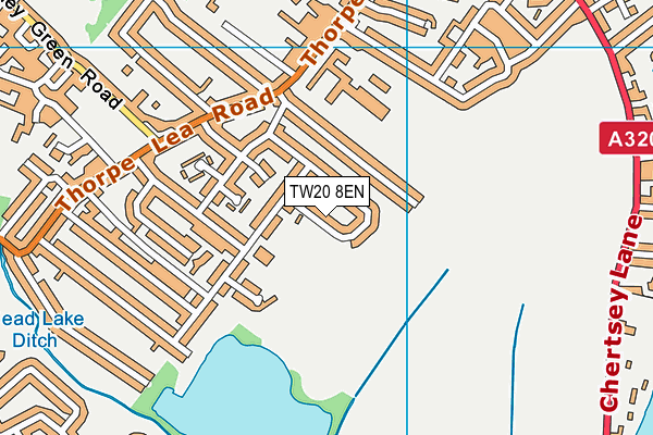 TW20 8EN map - OS VectorMap District (Ordnance Survey)