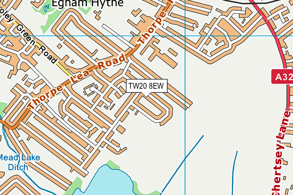TW20 8EW map - OS VectorMap District (Ordnance Survey)