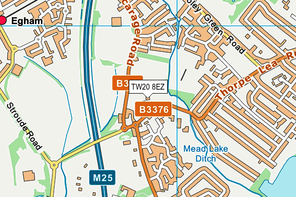 TW20 8EZ map - OS VectorMap District (Ordnance Survey)