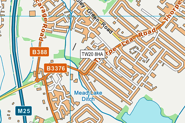 TW20 8HA map - OS VectorMap District (Ordnance Survey)