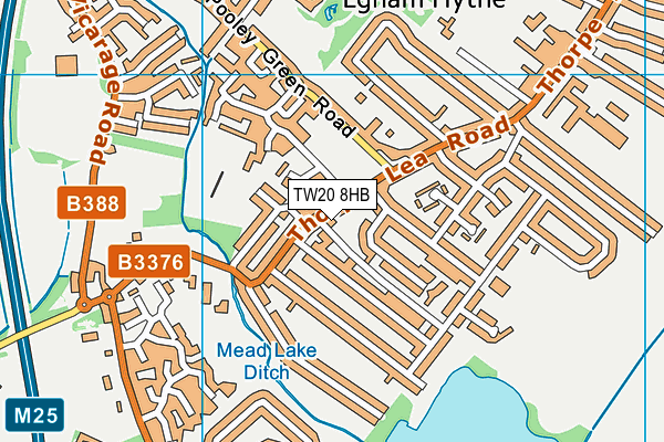 TW20 8HB map - OS VectorMap District (Ordnance Survey)