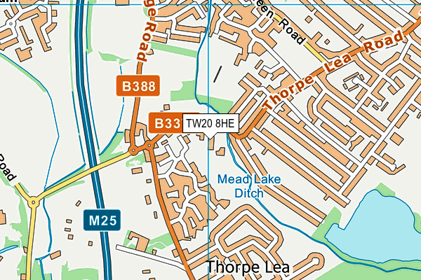 TW20 8HE map - OS VectorMap District (Ordnance Survey)