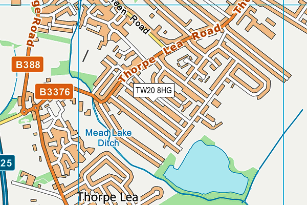 TW20 8HG map - OS VectorMap District (Ordnance Survey)