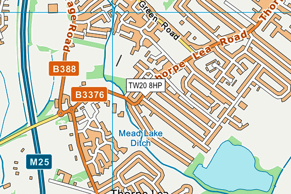TW20 8HP map - OS VectorMap District (Ordnance Survey)