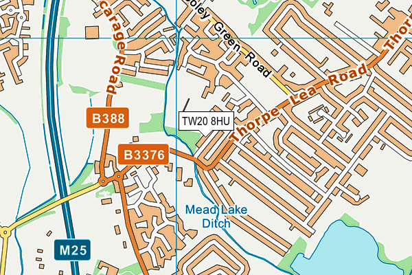 TW20 8HU map - OS VectorMap District (Ordnance Survey)