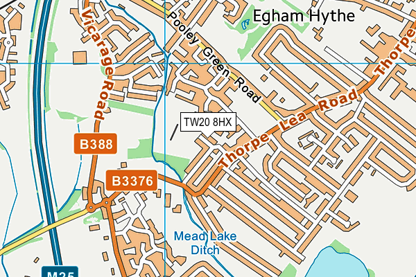 Runnymede Stadium map (TW20 8HX) - OS VectorMap District (Ordnance Survey)