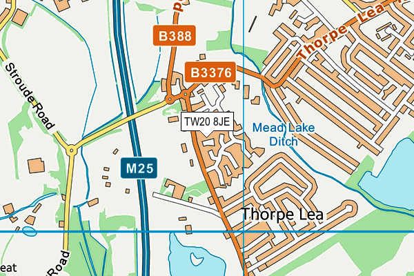 TW20 8JE map - OS VectorMap District (Ordnance Survey)