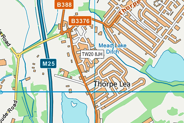 TW20 8JH map - OS VectorMap District (Ordnance Survey)