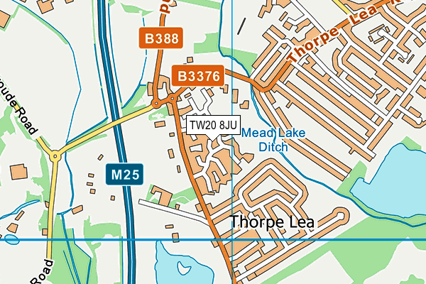 TW20 8JU map - OS VectorMap District (Ordnance Survey)