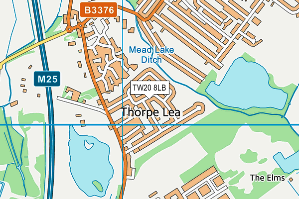 TW20 8LB map - OS VectorMap District (Ordnance Survey)