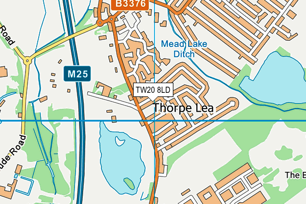 TW20 8LD map - OS VectorMap District (Ordnance Survey)