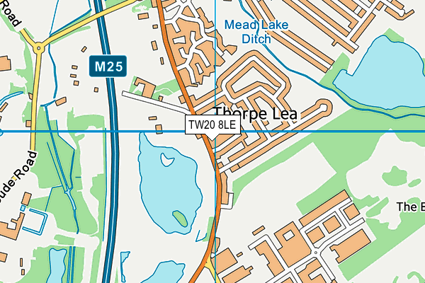 TW20 8LE map - OS VectorMap District (Ordnance Survey)