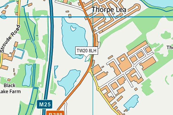 TW20 8LH map - OS VectorMap District (Ordnance Survey)