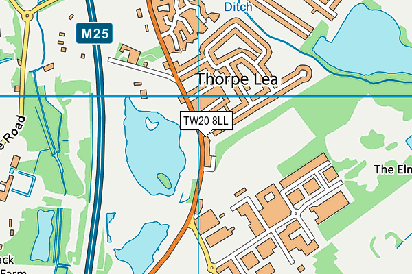 TW20 8LL map - OS VectorMap District (Ordnance Survey)