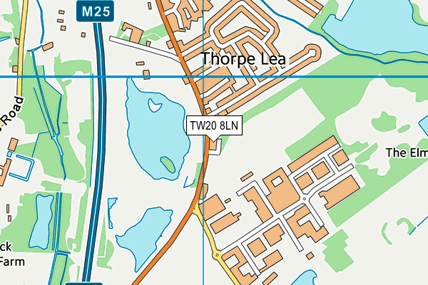 TW20 8LN map - OS VectorMap District (Ordnance Survey)