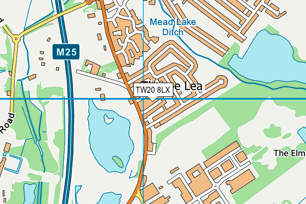 TW20 8LX map - OS VectorMap District (Ordnance Survey)