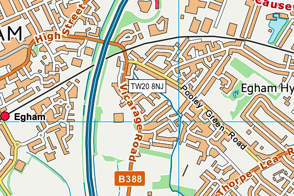 TW20 8NJ map - OS VectorMap District (Ordnance Survey)