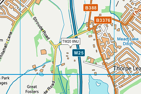 TW20 8NU map - OS VectorMap District (Ordnance Survey)
