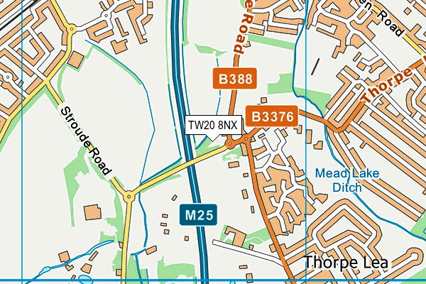 TW20 8NX map - OS VectorMap District (Ordnance Survey)