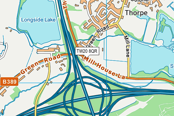 TW20 8QR map - OS VectorMap District (Ordnance Survey)