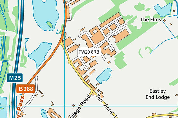 TW20 8RB map - OS VectorMap District (Ordnance Survey)