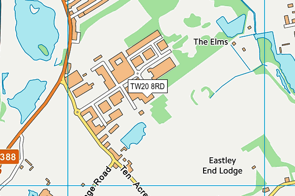 TW20 8RD map - OS VectorMap District (Ordnance Survey)