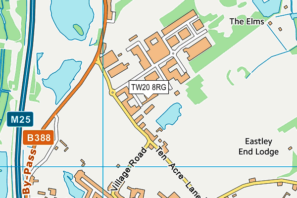 TW20 8RG map - OS VectorMap District (Ordnance Survey)