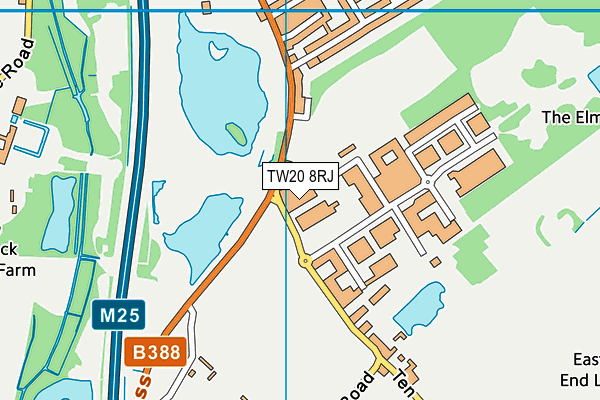 TW20 8RJ map - OS VectorMap District (Ordnance Survey)