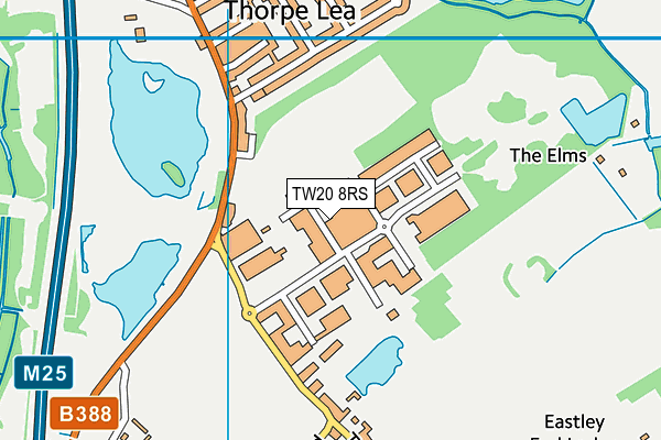 TW20 8RS map - OS VectorMap District (Ordnance Survey)