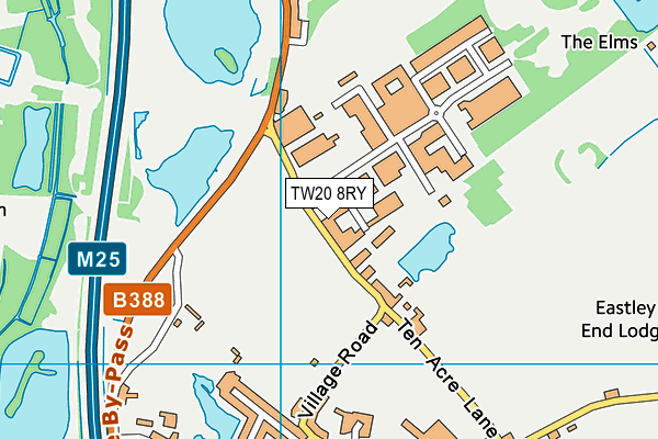 TW20 8RY map - OS VectorMap District (Ordnance Survey)
