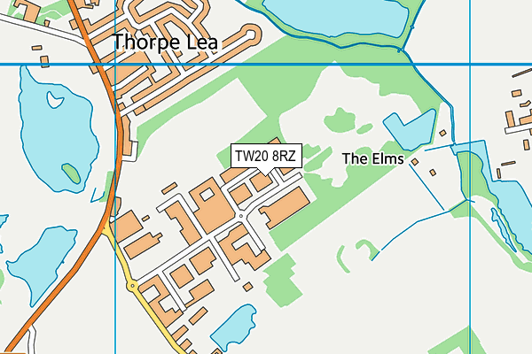 TW20 8RZ map - OS VectorMap District (Ordnance Survey)