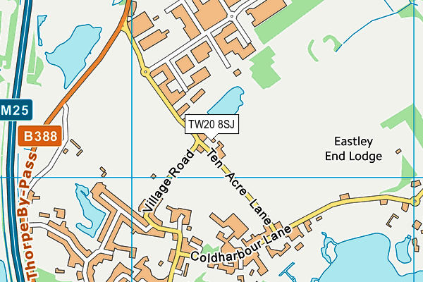 TW20 8SJ map - OS VectorMap District (Ordnance Survey)