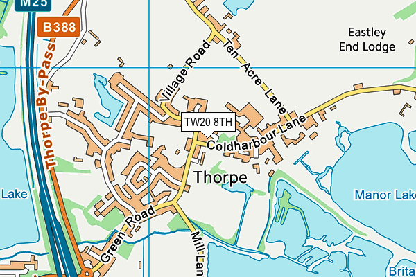 TW20 8TH map - OS VectorMap District (Ordnance Survey)